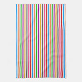 Farbenfrohe Regenbogenstreifen-Linien-Design - Wei Geschirrtuch (Vertikal)
