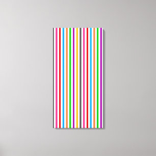 Farbenfrohe Regenbogenstreifen Linien Design - Wei Leinwanddruck