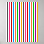 Farbenfrohe Regenbogenstreifen-Linien-Design - Wei Poster (Vorne)