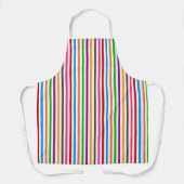 Farbenfrohe Regenbogenstreifen-Linien-Design - Wei Schürze (Vorderseite)