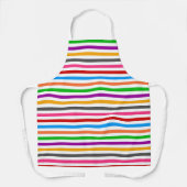 Farbenfrohe Regenbogenstreifen-Linien-Design - Wei Schürze (Vorderseite)