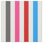 Farbenfrohe Regenbogenstreifen-Linien-Design - Wei Stoff (Nahaufnahme)