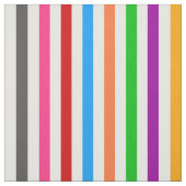 Farbenfrohe Regenbogenstreifen-Linien-Design - Wei Stoff (Muster)