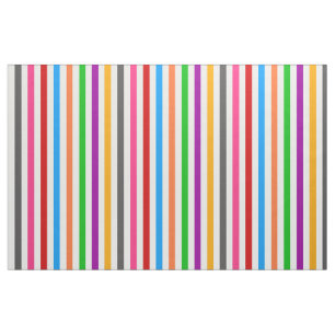 Farbenfrohe Regenbogenstreifen-Linien-Design - Wei Stoff