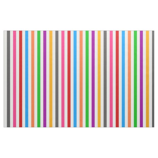 Farbenfrohe Regenbogenstreifen-Linien-Design - Wei Stoff (Fat Quarter (45,7 x 55,9 cm))