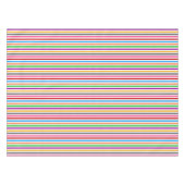 Farbenfrohe Regenbogenstreifen-Linien-Design - Wei Tischdecke (Vorderseite (Horizontal))