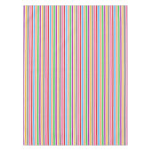 Farbenfrohe Regenbogenstreifen-Linien-Design - Wei Tischdecke (Vorderseite)