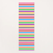 Farbenfrohe Regenbogenstreifen Linien Design - Wei Yogamatte (Vorderseite)