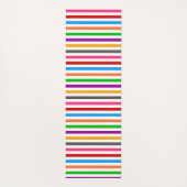 Farbenfrohe Regenbogenstreifen Linien Design - Wei Yogamatte (Rückseite)