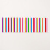 Farbenfrohe Regenbogenstreifen Linien Design - Wei Yogamatte (Vorderseite (Horizontal))
