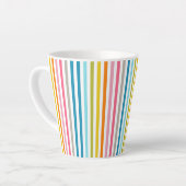Farbenfrohe Regenbogenstreifen Milchtasse (Linke Ecke)