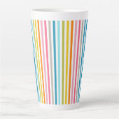 Farbenfrohe Regenbogenstreifen Milchtasse (Vorderseite)