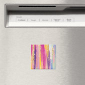 Farbenfrohe Regenbogenstreifen mit Imitaten Gold G Magnet (In Situ (Geschirrspüler))