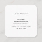 Farbenfrohe Regenbogenstreifen mit Imitaten Gold G Quadratische Visitenkarte (Rückseite)