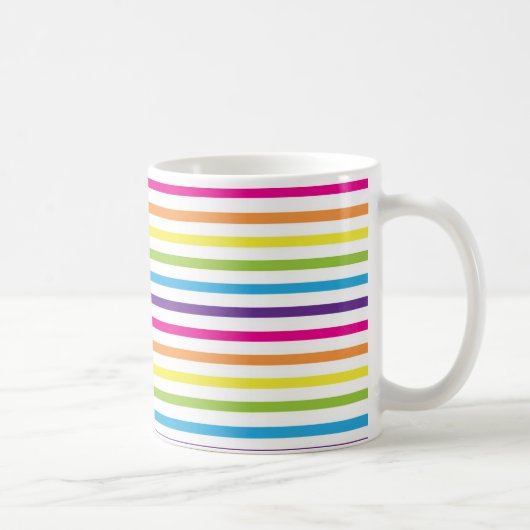 Farbenfrohe Regenbogenstreifen Muster Geschenke fü Kaffeetasse (Rechts)