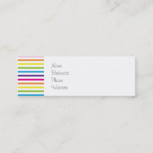 Farbenfrohe Regenbogenstreifen Muster Geschenke fü Mini Visitenkarte