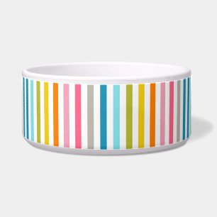 Farbenfrohe Regenbogenstreifen Napf