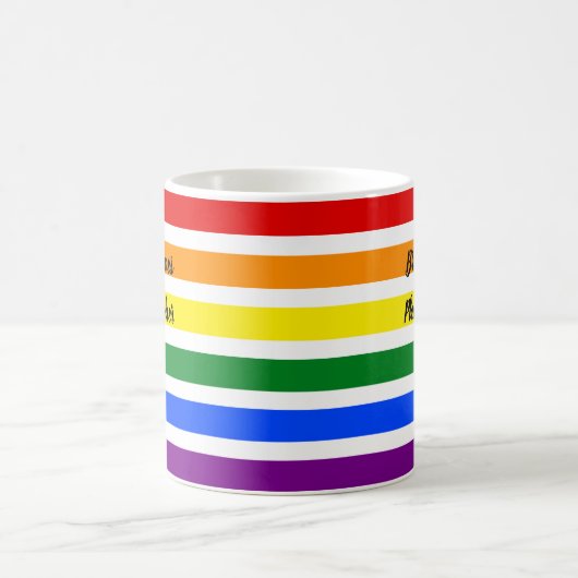Farbenfrohe Regenbogenstreifen Vorlage für Fotogra Kaffeetasse (Mittel)
