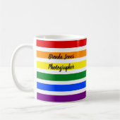 Farbenfrohe Regenbogenstreifen Vorlage für Fotogra Kaffeetasse (Links)