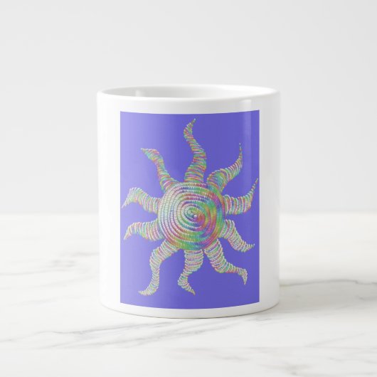 Farbenfrohe RegenbogenSun Jumbo-Tasse (Vorderseite)