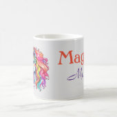 farbenfrohe Regenbogenunicorn Kaffeetasse (Mittel)