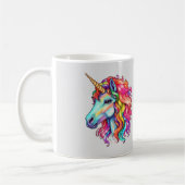 farbenfrohe Regenbogenunicorn Kaffeetasse (Links)