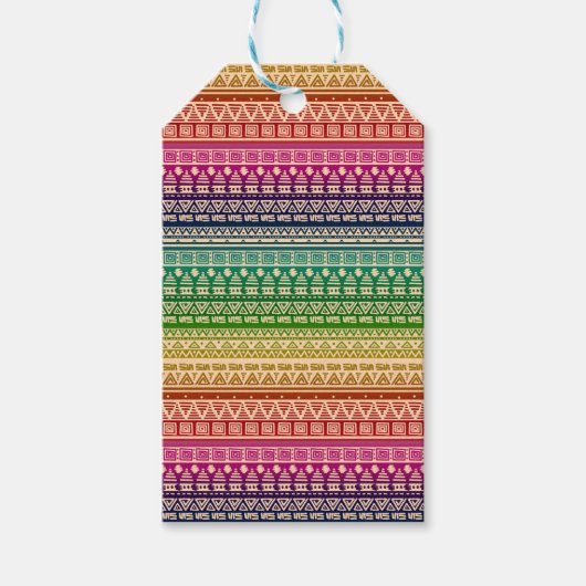 Farbenfrohe Regenbogenverzierung Geschenkanhänger (Vorderseite)