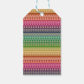 Farbenfrohe Regenbogenverzierung Geschenkanhänger (Rückseite)