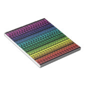 Farbenfrohe Regenbogenverzierung Notizblock (angewinkelt)