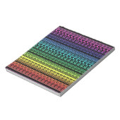 Farbenfrohe Regenbogenverzierung Notizblock (Rotiert)
