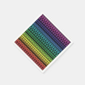 Farbenfrohe Regenbogenverzierung Serviette (Ecke)
