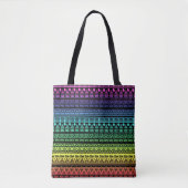 Farbenfrohe Regenbogenverzierung Tasche (Vorderseite)