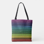 Farbenfrohe Regenbogenverzierung Tasche (Rückseite)