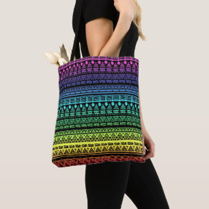 Farbenfrohe Regenbogenverzierung Tasche