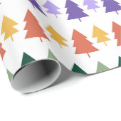 Farbenfrohe Regenbogenweihnachtsbaum Geschenkpapier (Rolleneckpunkt)