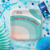 Farbenfrohe Regenbogenwelle Abstrakte Babydusche Pappteller (Party)