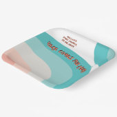 Farbenfrohe Regenbogenwelle Abstrakte Babydusche Pappteller (Gewinkelt)