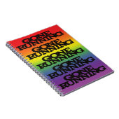 Farbenfrohe Regenbogenwirkung Hintergrundspiel Notizblock (Rechte Seite)