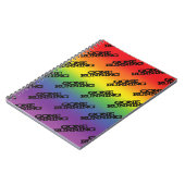 Farbenfrohe Regenbogenwirkung Hintergrundspiel Notizblock (Linke Seite)