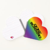 Farbenfrohe Regenbogenwirkung Hintergrundspiel Notizblock (Innenseite)