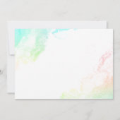 Farbenfrohe Regenbogenwolken Baby-Q-GRILLEN Kinder Einladung (Rückseite)