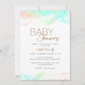 Farbenfrohe Regenbogenwolken Geschlechtsneutrale B Einladung (Vorderseite)