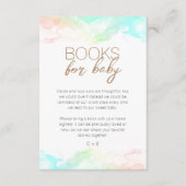 Farbenfrohe Regenbogenwolken Kinderdusche Buchanfr Begleitkarte (Vorderseite)