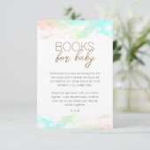 Farbenfrohe Regenbogenwolken Kinderdusche Buchanfr Begleitkarte (Stehend Vorderseite)