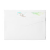 Farbenfrohe Regenbogenwolken Kinderdusche Rücksend (Rückseite)