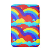 Farbenfrohe Regenbogenwolken Kindermuster Badematte (Vorderseite Vertikal)