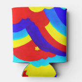 Farbenfrohe Regenbogenwolken Kindermuster Dosenkühler (Rückseite)