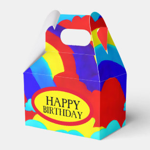 Farbenfrohe Regenbogenwolken Kindermuster Geschenkschachtel