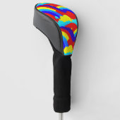Farbenfrohe Regenbogenwolken Kindermuster Golf Headcover (angewinkelt)