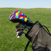 Farbenfrohe Regenbogenwolken Kindermuster Golf Headcover (In SItu)
